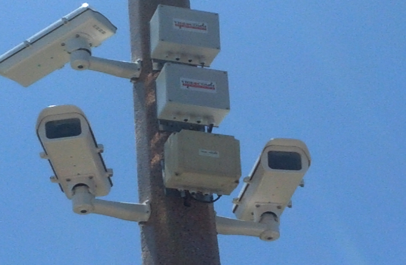 Mounted video surveillance cameras
