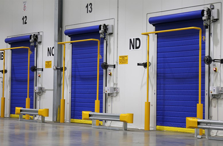Blue high speed doors.