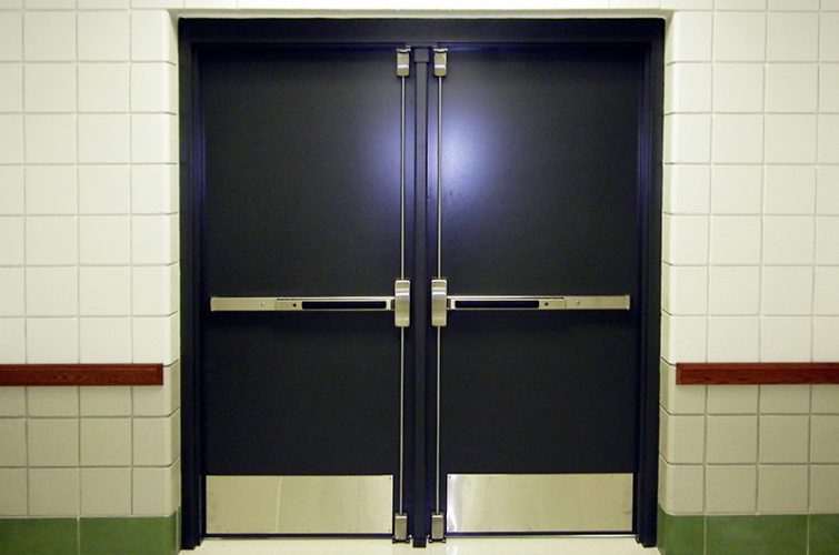 Hollow metal doors.